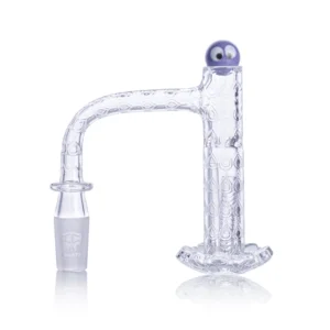 IC Quartz - CRYSTAL | 14mm Male 90° Banger | Includes Carb Cap, Terp Balls
