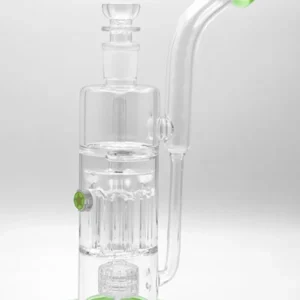 Waterpipe 12" 5mm Thick Stemless Showerhead Perc With Liquid