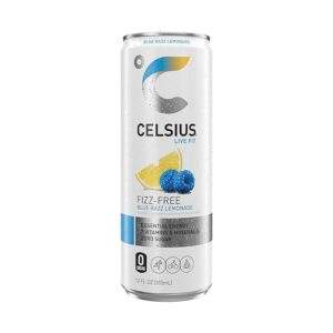 CELSIUS Fizz Free Blue Razz Lemonade, Functional Essential Energy Drink