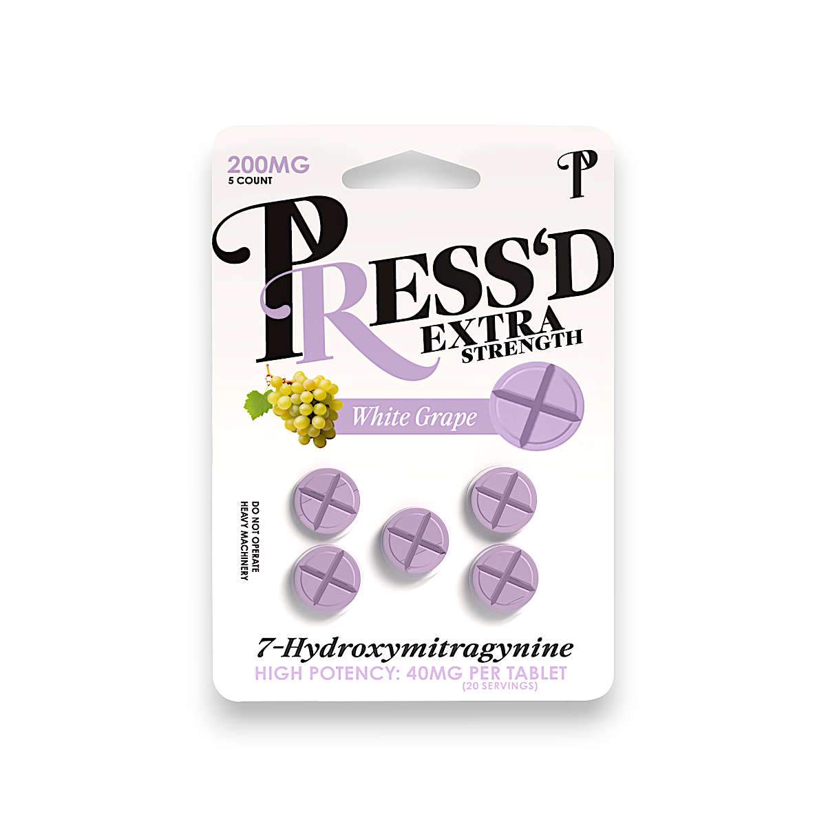 Press' Extra Strength  White Grape 40mg