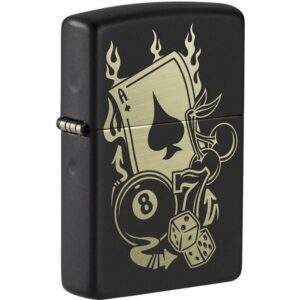 Zippo Gambling Black Matte