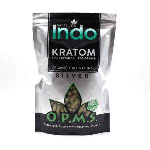 Opms Silver White Vein Indo 480 Capsules