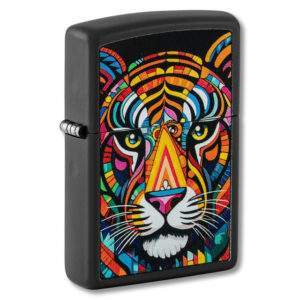 Zippo Multi Color Tiger Black Matte