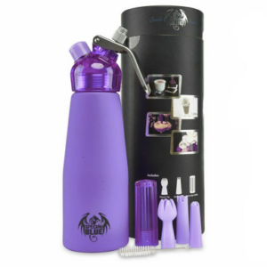 Special Blue Suede Aluminium Cream Dispenser {Purple / 1/2 Liter}