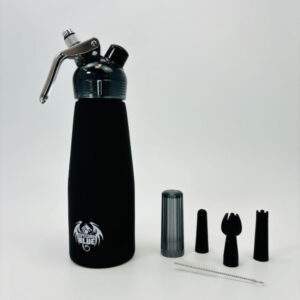 Special Blue Suede Aluminium Cream Dispenser {Black / 1/2 Liter}