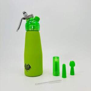 Special Blue Suede Aluminium Cream Dispenser {Green / 1/2 Liter}