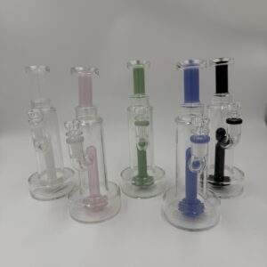 WaterPipe 9" 5mm Thick Colored Showerhead Perc