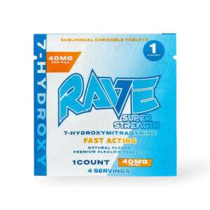 Rave 7-Hydroxy Super Strength Tablets Natural 40mg Per Tablet