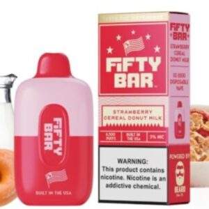 Fifty Bar Disposable Vape | 20K Puffs {Strawberry Cereal Dount Milk}