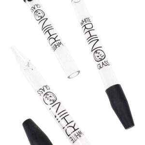 White Rhino 5" Pyrex Glass Dab Straw – Silicone Cap