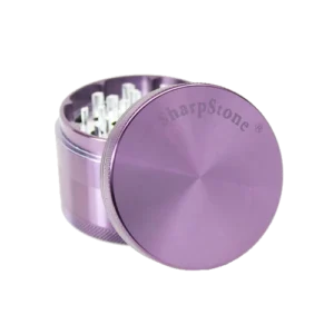 SharpStone® Hard Top 4 Piece Herb Grinder Large 2.5 Inches Purple