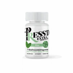 Press'D Kratom 7 Hydroxymitragynine Extra Strength Tablets {Mint 40mg - 30 Tablets}