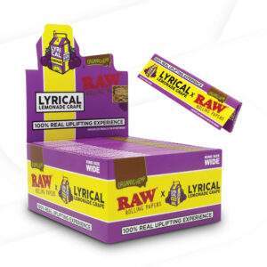 Raw x Lyrical Lemonade Grape Organic Hemp King Size Wide Rolling Papers