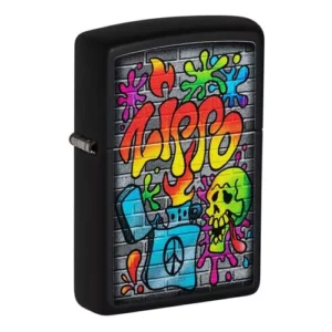 Zippo Street Art Design Black Matte