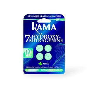 Kama 7-Hydroxy Mitragynine Chewable Tablets Mint 20mg Per Tablet