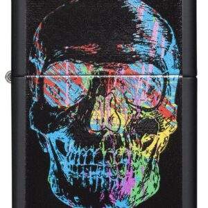 Zippo Black Matte Skull
