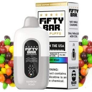 Fifty Bar Disposable Vape | 20K Puffs {Rainbow Road}