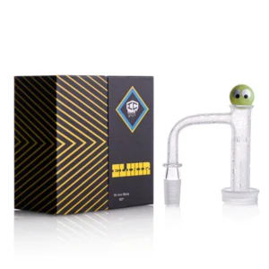IC Quartz - ELIXIR | 14mm Male 90D Banger | Includes Carb Cap, Terp Balls - ic glass