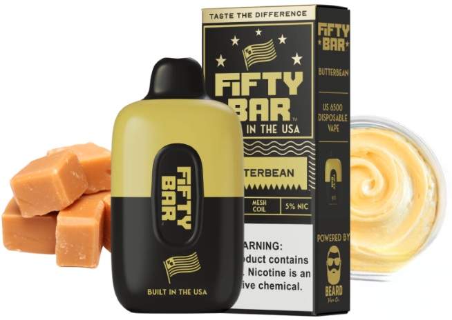 Fifty Bar Disposable Vape | 20K Puffs {Butterbean}