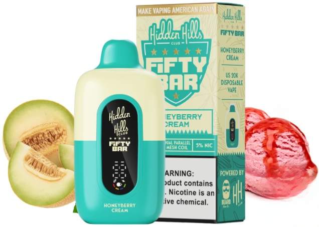 Fifty Bar Disposable Vape | 20K Puffs {Honeyberry Cream}