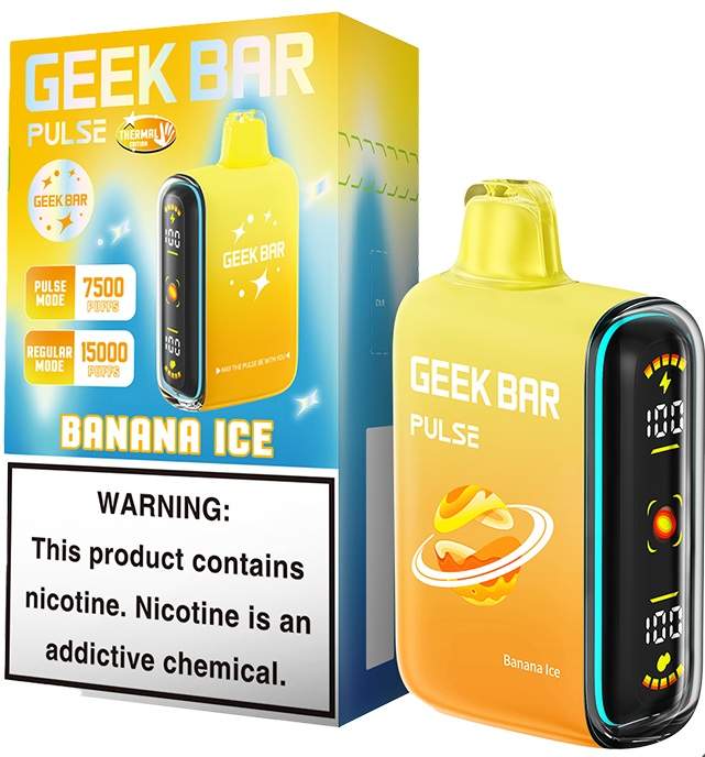 Geek Bar Pulse 15000 Disposable Vape {Banana Ice} – Hi-Life Smoke Shop