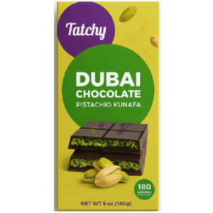 Tatchy Dubai Chocolate Bar, Pistachio Filled Dubai Chocolate Bar, 5oz