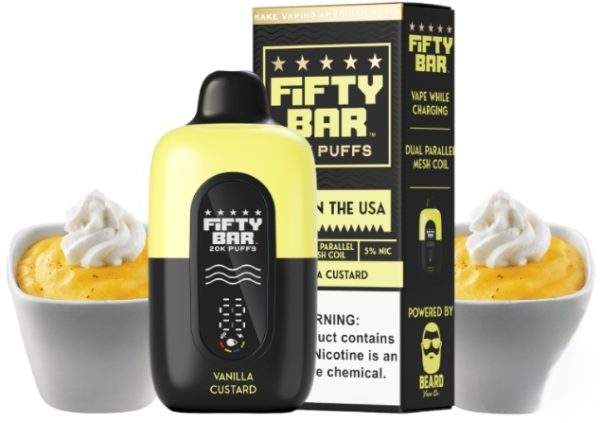 elf bar vape uk Vanilla Custard Fifty Bar Wholesale Vapes main image 0