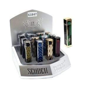 Scorch Single Torch Rectangular Column Shape Lighter {61847}