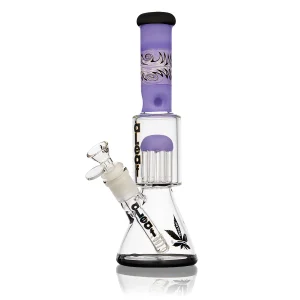 WaterPipe 10" Aleaf Wigwag Beaker Reversal Arm Perc Ice Catcher {Purple}
