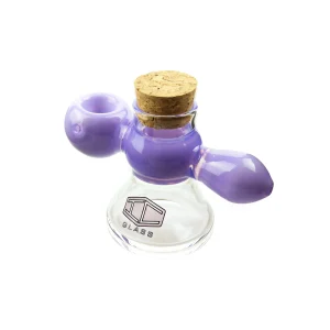 IC GLASS - Premium Design Hand Pipe With Built in Jar {Milky Purple}
