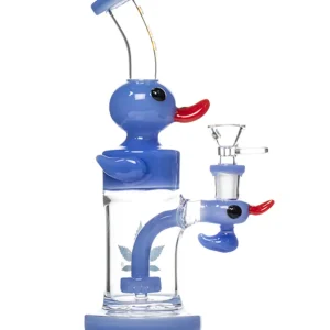 WaterPipe 9" Aleaf Duck Duck Pass With Matrix Perc {Blue}