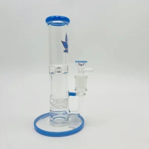 Aleaf Waterpipe 8 Inch - Straight Tube With Tornado Perc {Milk Blue}