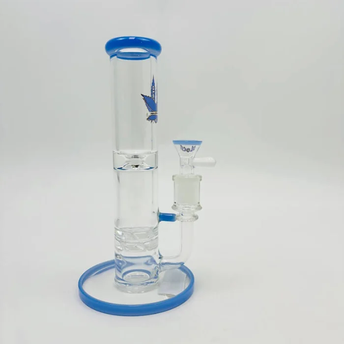 Aleaf Waterpipe 8 Inch - Straight Tube With Tornado Perc {Milk Blue}