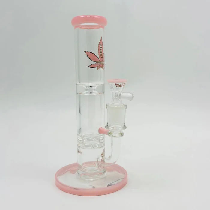 Aleaf Waterpipe 8 Inch - Straight Tube With Tornado Perc {Milk Pink}