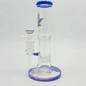 Aleaf Waterpipe 8 Inch - Straight Tube With Tornado Perc {Milk Purple}
