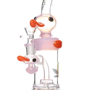 WaterPipe 9" Aleaf Duck Duck Pass With Matrix Perc {Pink}