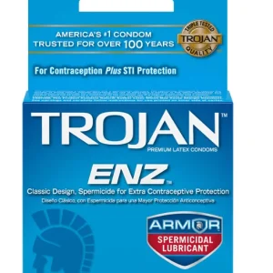 Trojan ENZ Armor Spermicidal Lubricant, 3 Latex