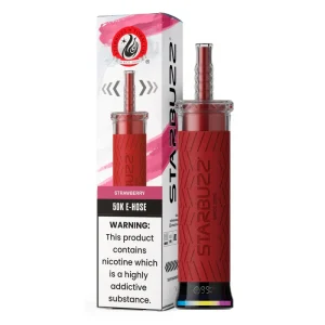 Starbuzz 50K E-Hose Hookah 6% Disposable {40ml} 50k puffs {Strawberry}