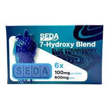 SEDA BARS 7-HYDROXYMITRAGYNINE CHEWABLE TABLETS 6CT 100MG PER TABLET (Blue Strawberry)