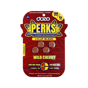 Dozo Perks Extreme Potency 7-OH Mellow Wild Cherry 100mg Per Tablet