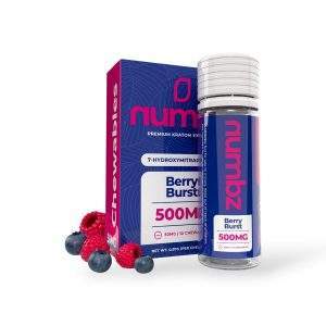 Numbz 7-OH + Minor Alkaloids Chewable Tablets Berry Burst 50mg Per Tablet