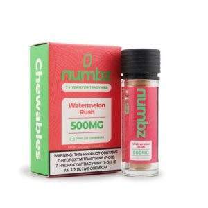 Numbz 7-Hydroxymitragynine Chewable Tablets Watermelon Rush 50mg Per Tablet