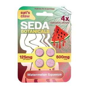 Seda Botanicals Cat's Claw Watermelon Squeeze 125mg Tablet