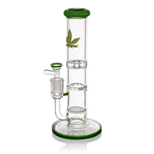 10" The Straight With A Duo Perc Honeycomb & Tornado {Green}