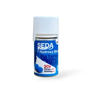 Seda 7-hydroxymitragynine Chewable Tablet Blue Raspberry 50mg Per Tablet 30pk