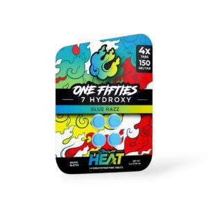 Straight Heat One Fifties 7-Hydroxy Chewable Tablets Blue Razz 150mg