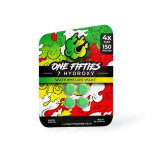 Straight Heat One Fifties 7-Hydroxy Chewable Tablets Watermelon Wave 150mg