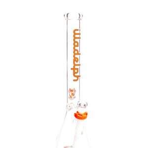 ILLADELPH Medium Beaker 7mm 19" {Orange W/ White}