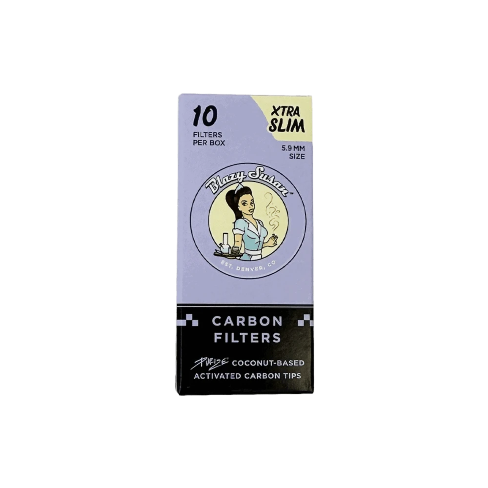 Blazy Suzan Xtra Slim Carbon Filters 5.9mm 10 Per Box