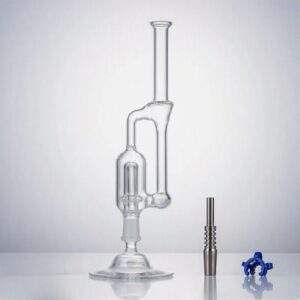 Nectar Collector Stand Base Titanium Tip 14mm Double Recycle Perc